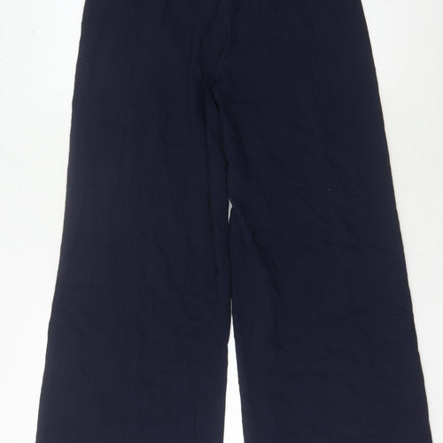 Collectif Women's Blue Wide-Leg Trousers Size 12