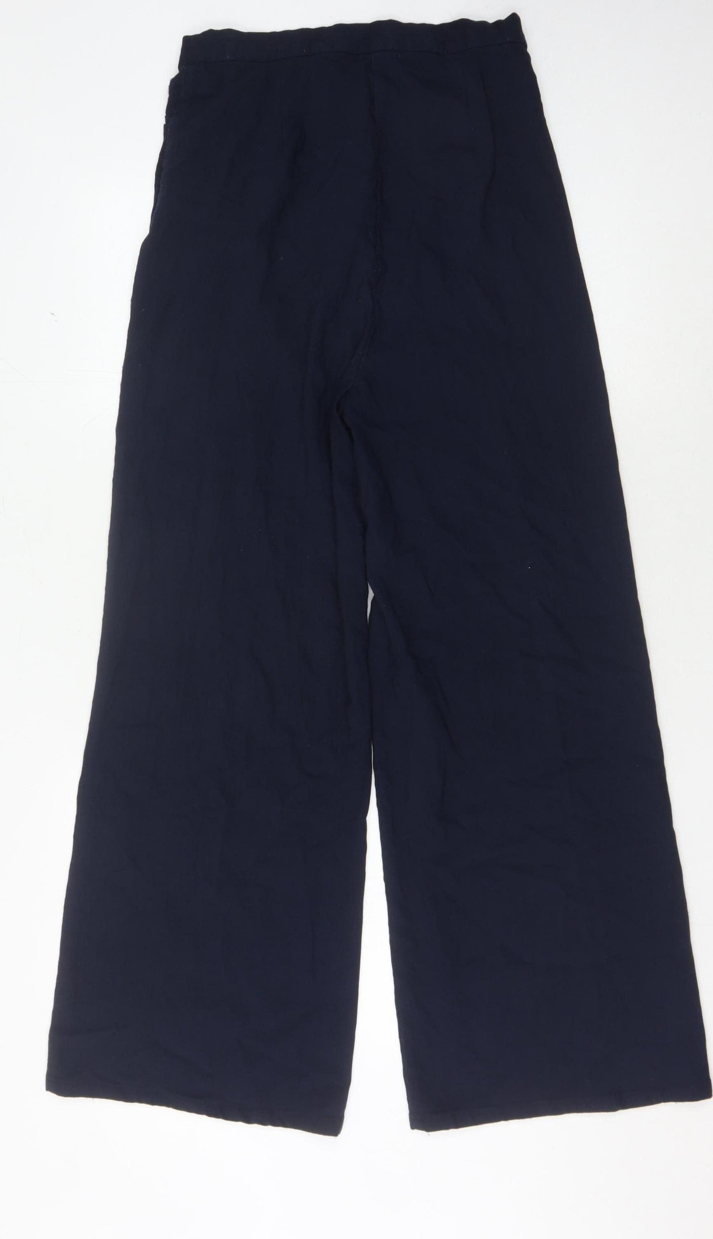 Collectif Women's Blue Wide-Leg Trousers Size 12