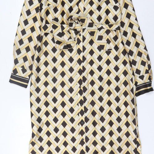 MNG Women's Multicoloured Shirt Dress Size 8