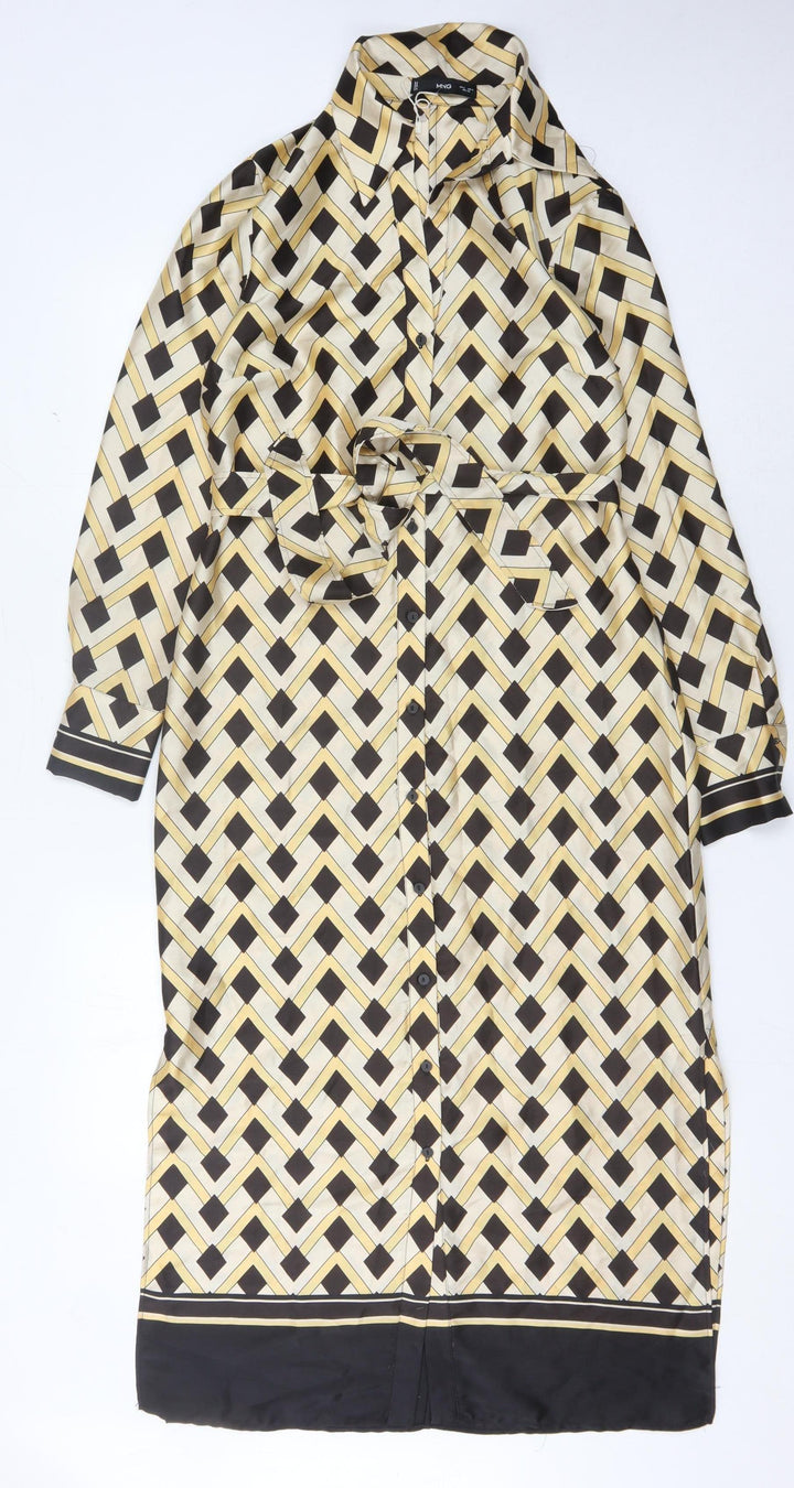 MNG Women's Multicoloured Shirt Dress Size 8