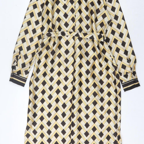 MNG Women's Multicoloured Shirt Dress Size 8