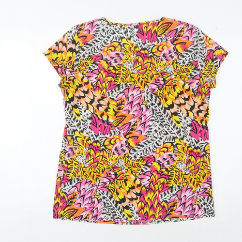 ONLY Women's Multicoloured Floral T-Shirt Size 10