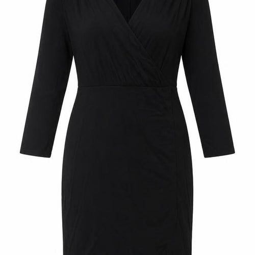 H&M Women's Black Dress, Size S, 3/4 Sleeve, Cotton Blend