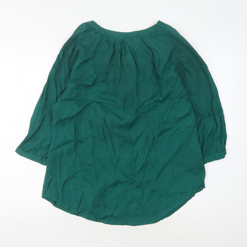 Monsoon Women's Green 3/4 Sleeve Blouse, Size 12