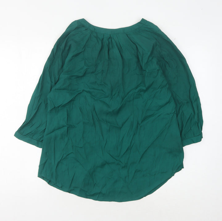 Monsoon Women's Green 3/4 Sleeve Blouse, Size 12