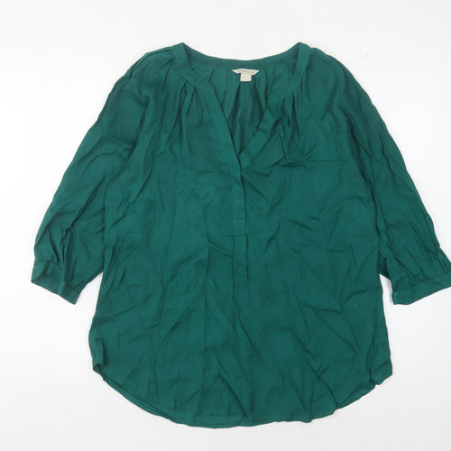 Monsoon Women's Green 3/4 Sleeve Blouse, Size 12