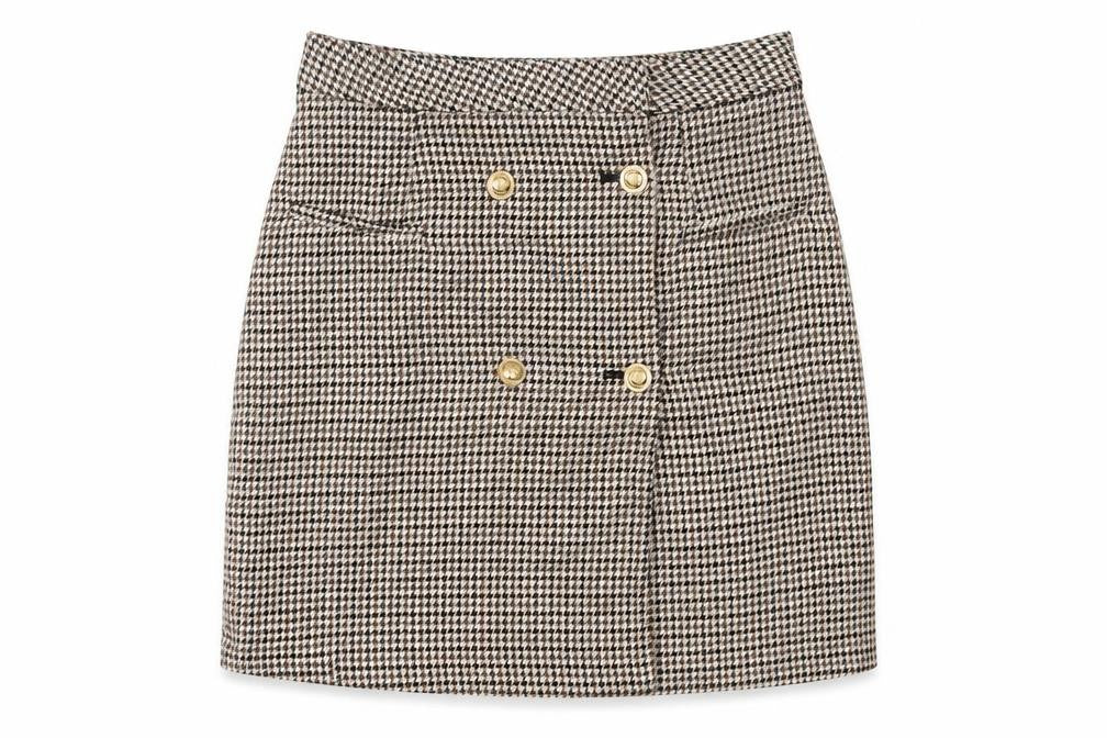 Front view of Next Women's Multicoloured Houndstooth Skirt, size 10