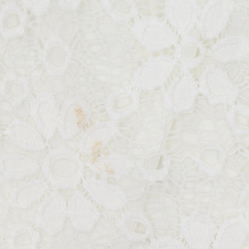 Quiz Women's Ivory Floral Lace Top Size 14