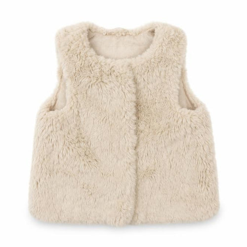 Marks and Spencer Beige Girls Faux Fur Waistcoat 1-1.5 Years