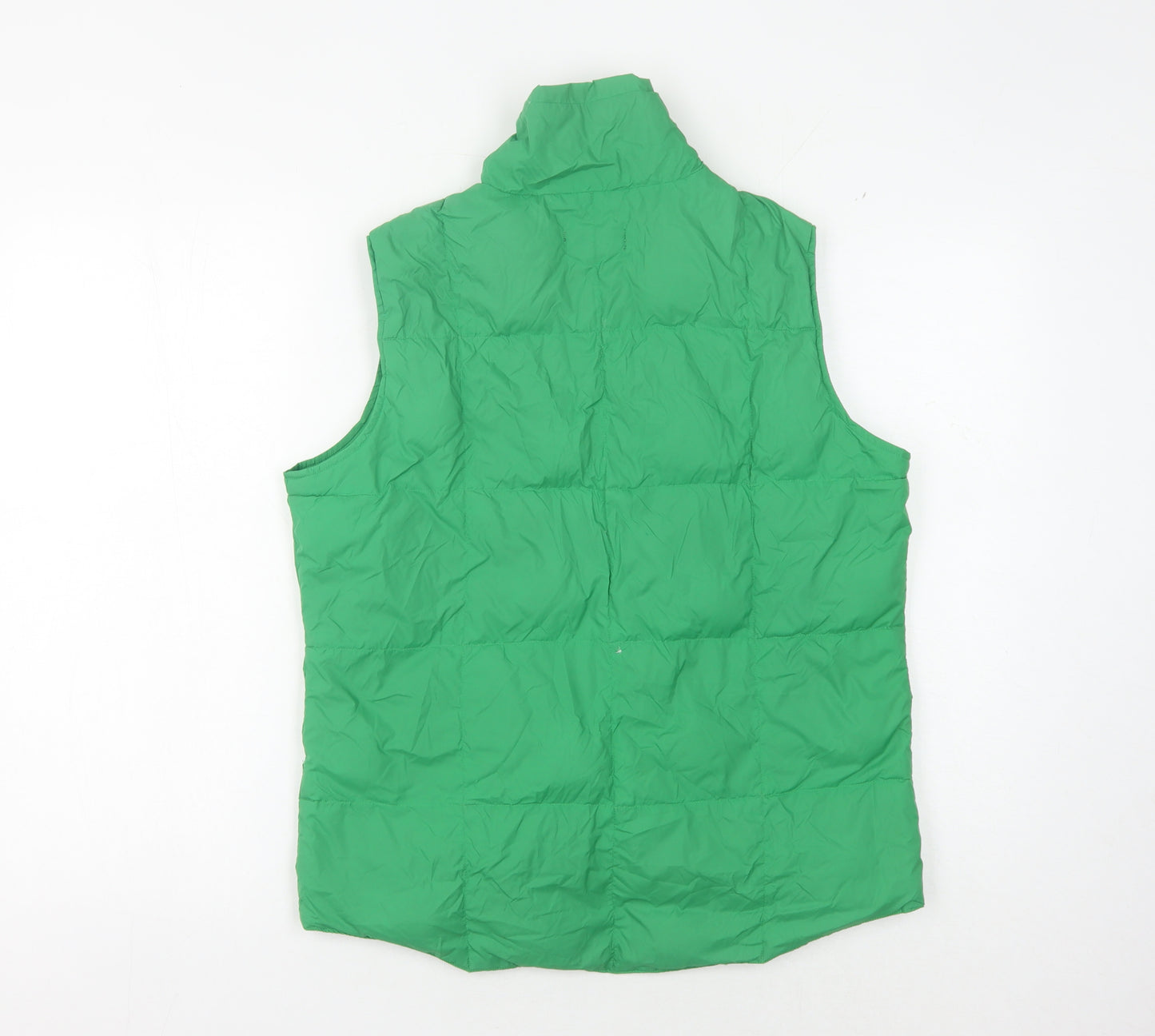 Lands' End Women's Green Waistcoat Snap Closure S