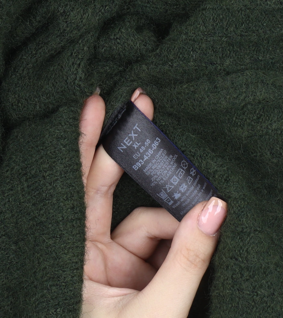 Next Women's Green XL High Neck Jumper Dress