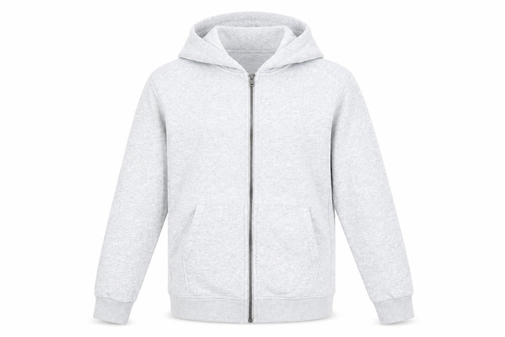Front view of Marks & Spencer girls’ grey hooded jacket 11-12 years