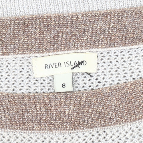River Island Women's Beige Pullover Jumper Size 8