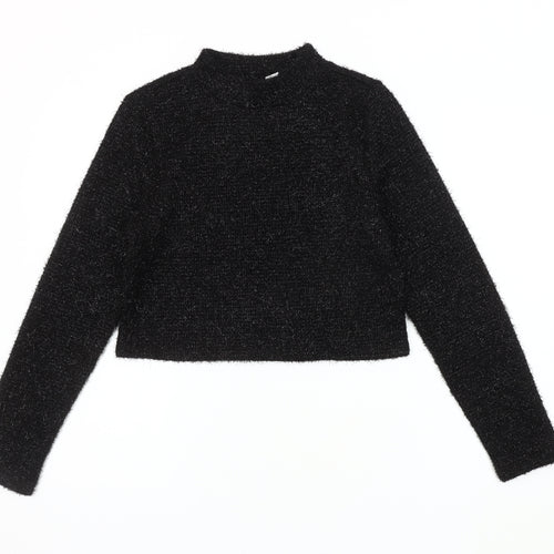 H&M Women's Black Mock Neck Jumper M