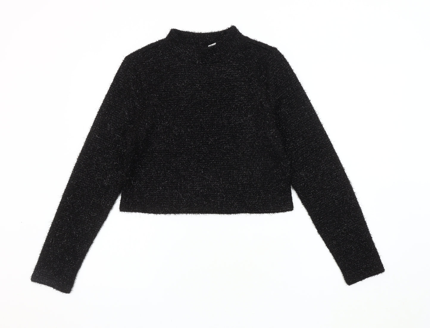 H&M Women's Black Mock Neck Jumper M