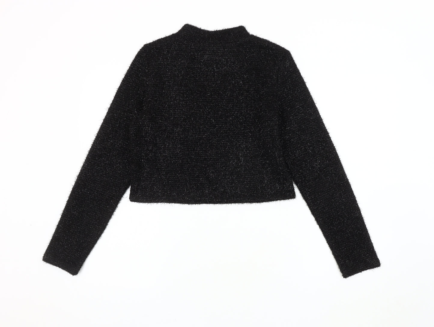 H&M Women's Black Mock Neck Jumper M