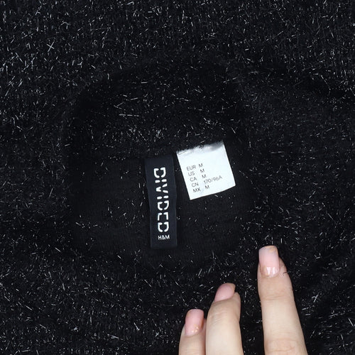 H&M Women's Black Mock Neck Jumper M
