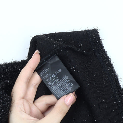 H&M Women's Black Mock Neck Jumper M