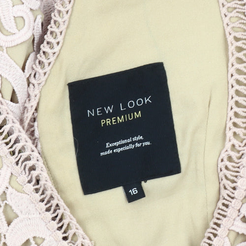 New Look Women’s Ivory Fit & Flare Dress Size 16