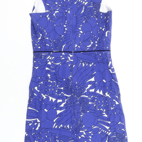 Oasis Women's Blue Floral Sleeveless Dress