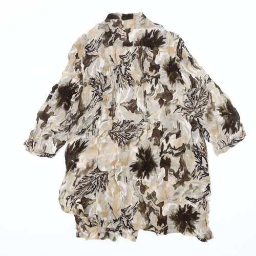 Adini Women's Multicoloured 3/4 Sleeve Floral Shirt