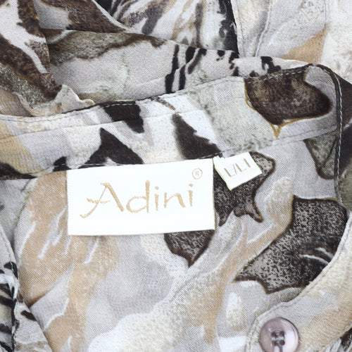 Adini Women's Multicoloured 3/4 Sleeve Floral Shirt