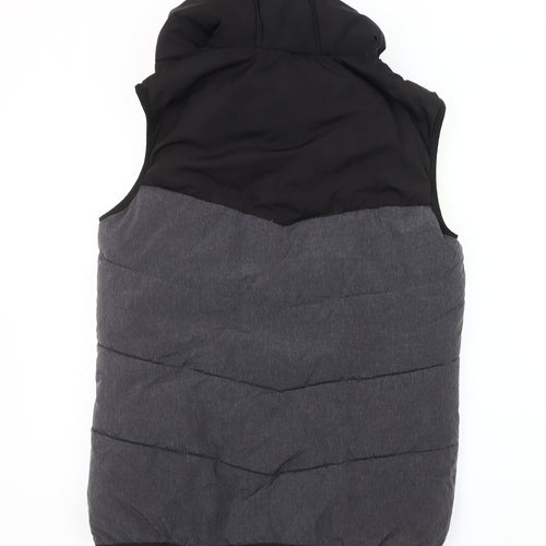 Chapter Men's Black Puffer Hooded Waistcoat S