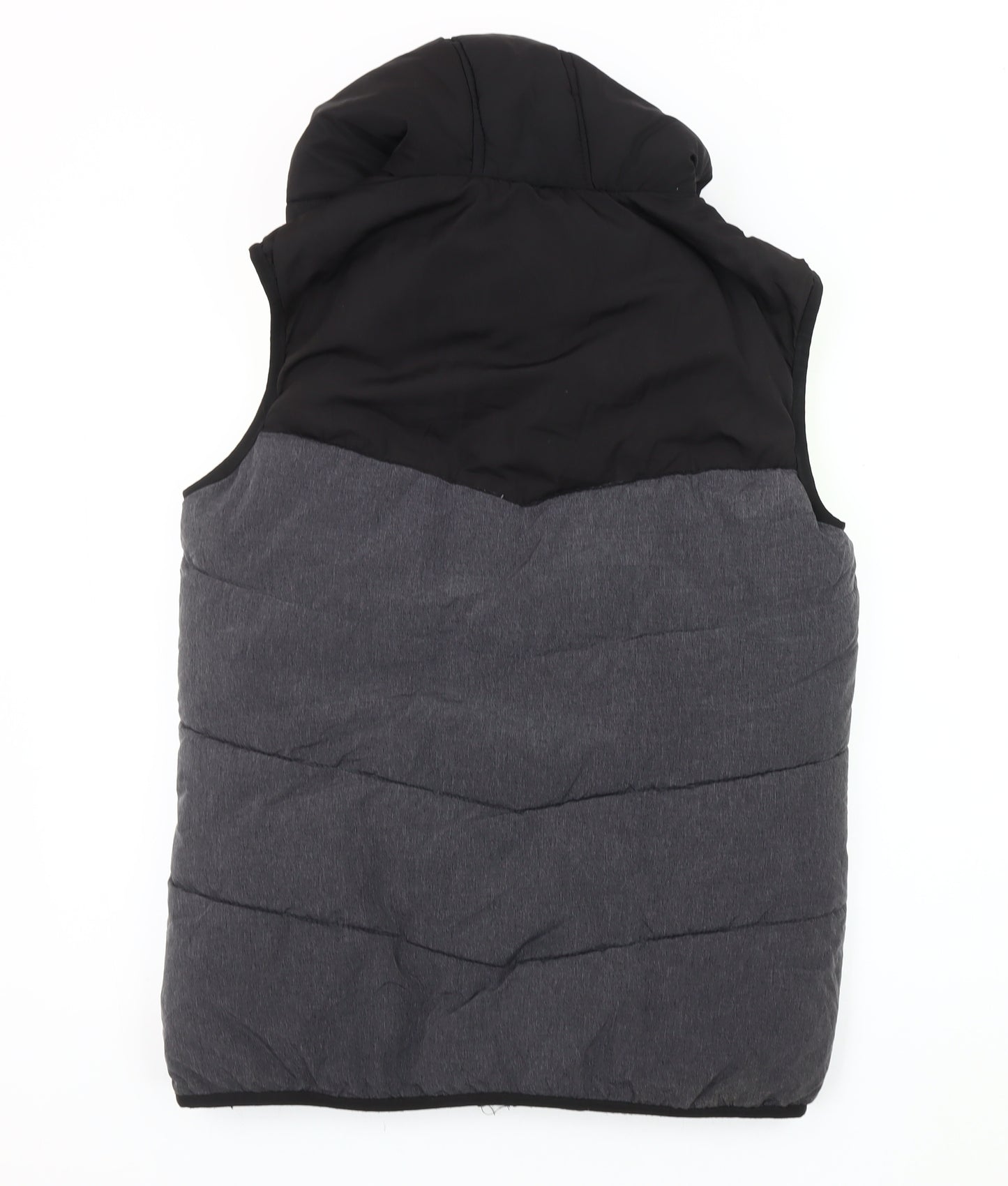 Chapter Men's Black Puffer Hooded Waistcoat S