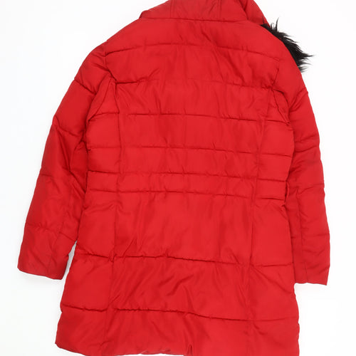Studio Outerwear Red Women's Puffer Jacket Coat Size 14