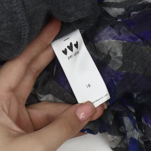 Marks and Spencer Women's Multicoloured A-Line Skirt Size 18