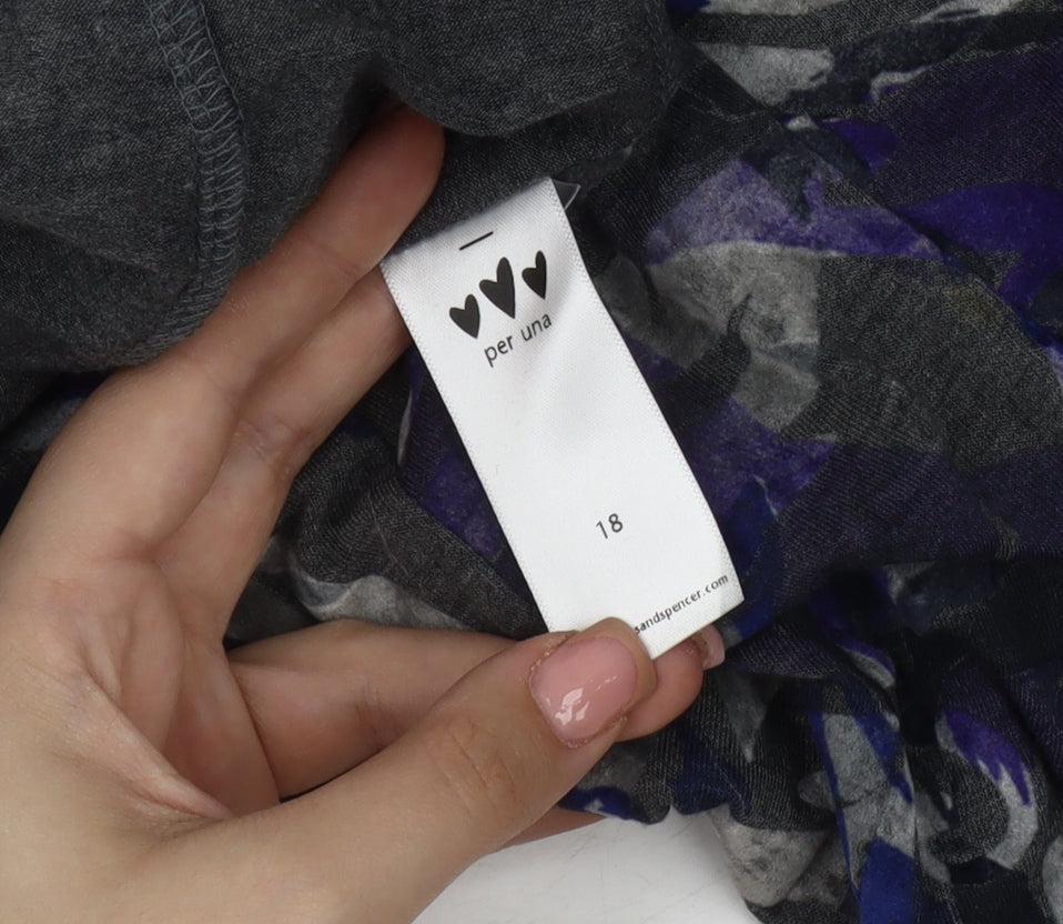 Marks and Spencer Women's Multicoloured A-Line Skirt Size 18