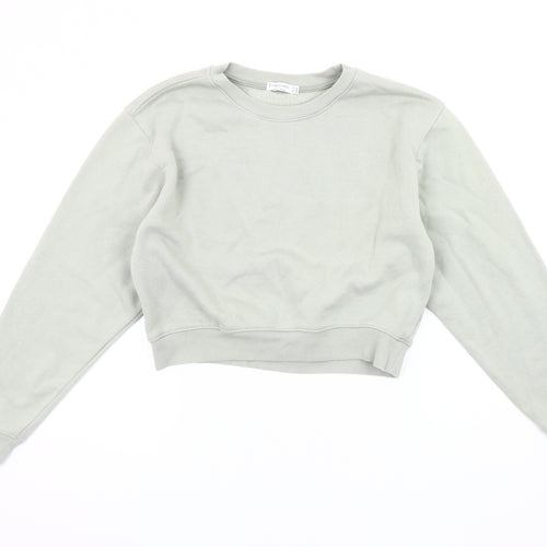 Stradivarius Women's Grey Pullover Sweatshirt Size 12