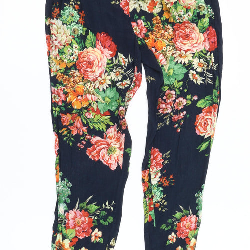 Zara Women’s Multicoloured Floral Cropped Trousers M