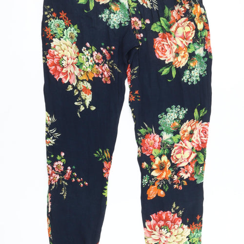 Zara Women’s Multicoloured Floral Cropped Trousers M