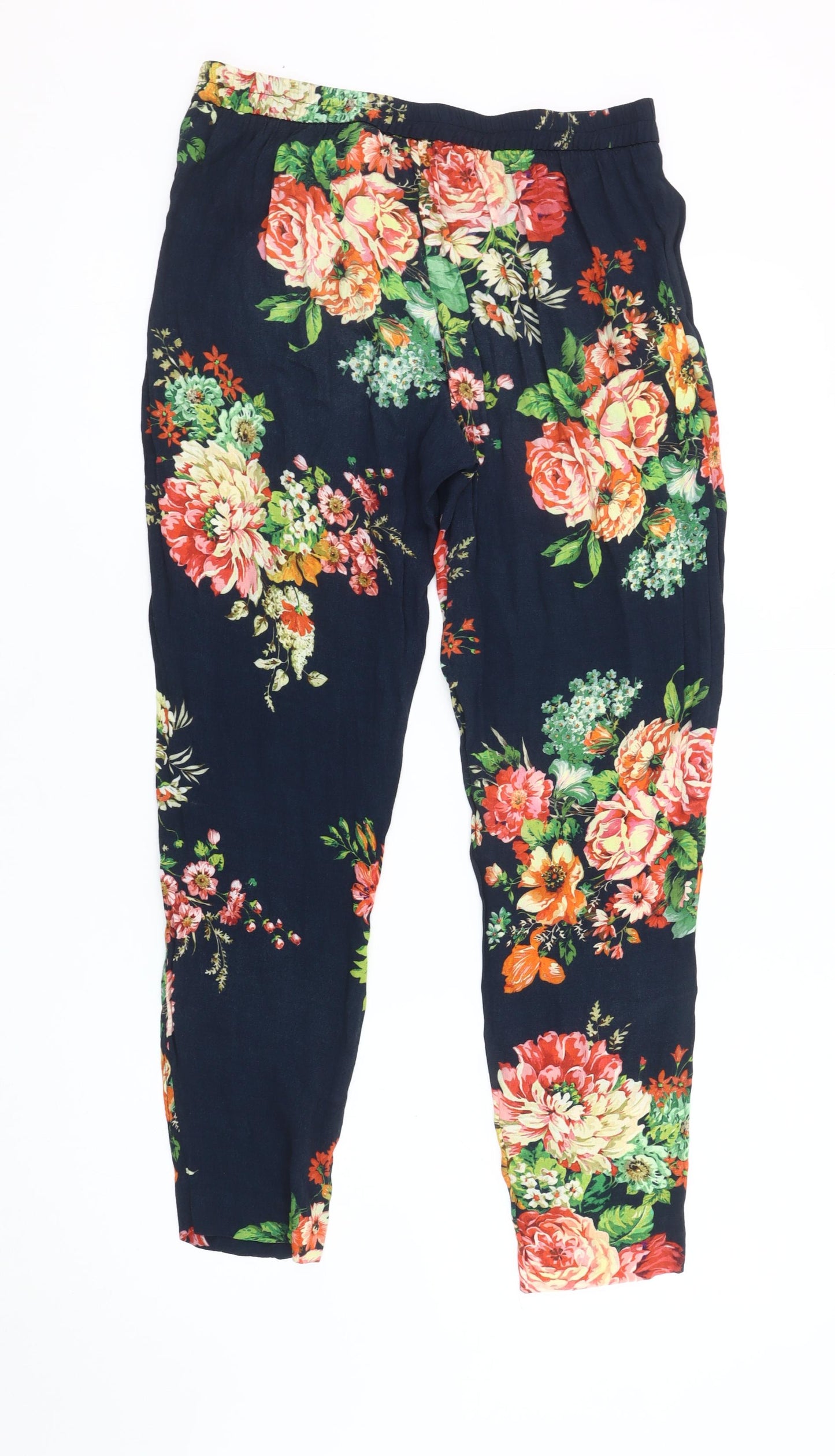 Zara Women’s Multicoloured Floral Cropped Trousers M