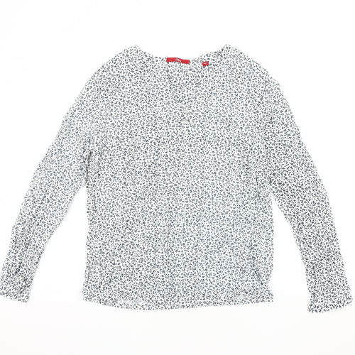 s.Oliver Women's Floral Blouse, Size 12, Long Sleeve