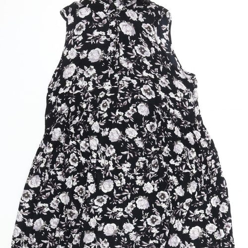Innocence Women's Black Floral Shift Dress Size 16