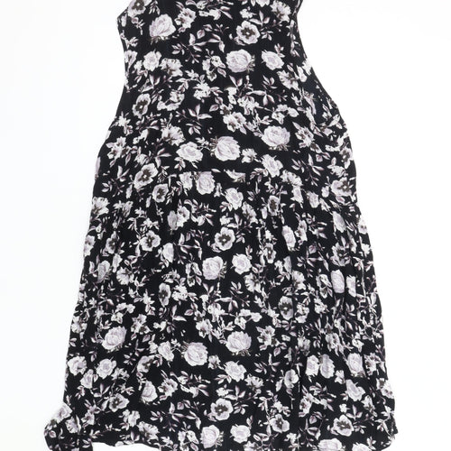 Innocence Women's Black Floral Shift Dress Size 16