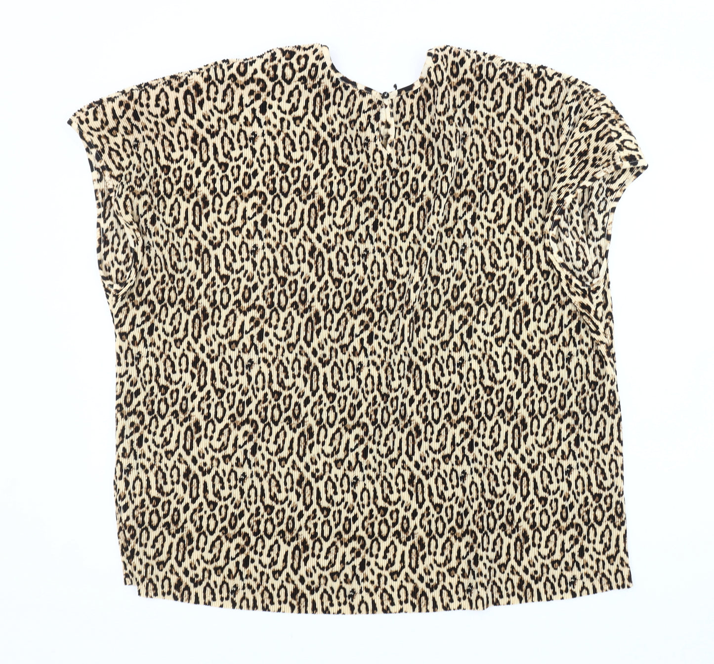 Marks and Spencer Women's Beige Animal Print T-Shirt, Size 20