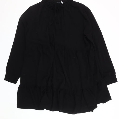 ASOS DESIGN Black Trapeze Dress in Plus Size