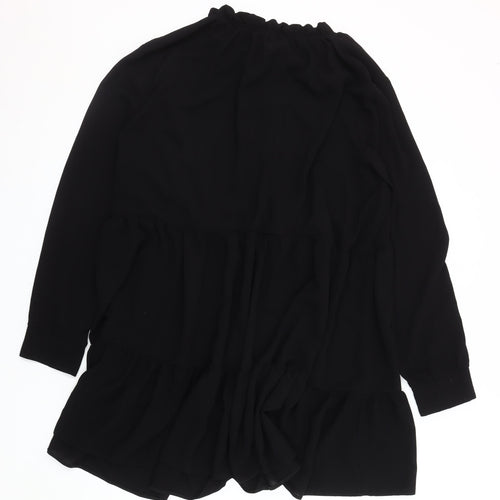 ASOS DESIGN Black Trapeze Dress in Plus Size