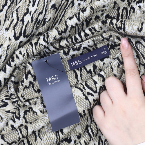Marks and Spencer Women Beige Animal Print Dress