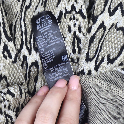 Marks and Spencer Women Beige Animal Print Dress