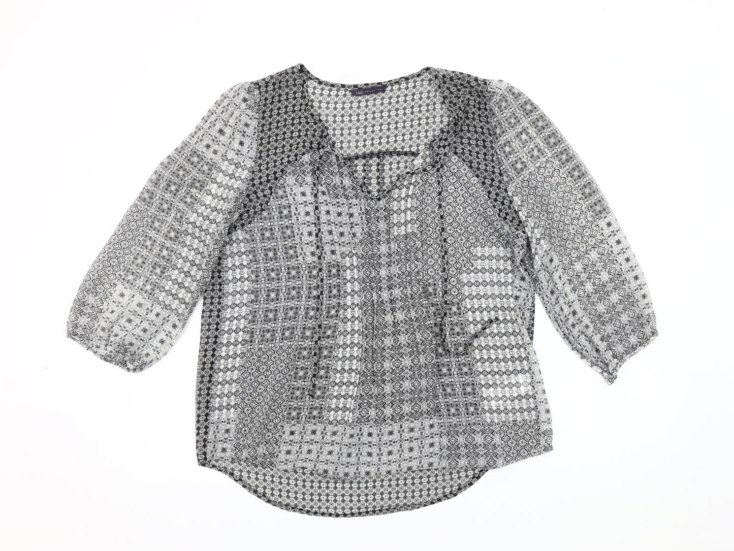 Marks and Spencer Women's Black Blouse Size 12