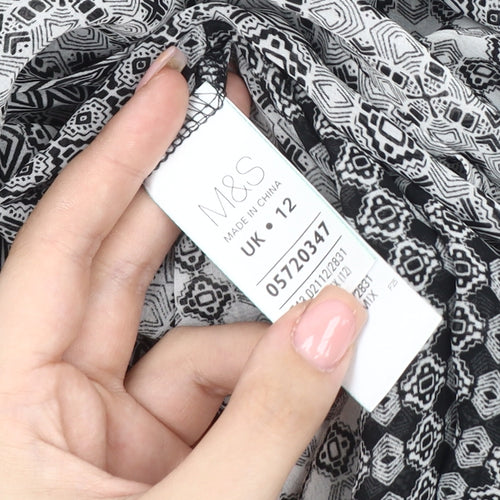 Marks and Spencer Women's Black Blouse Size 12