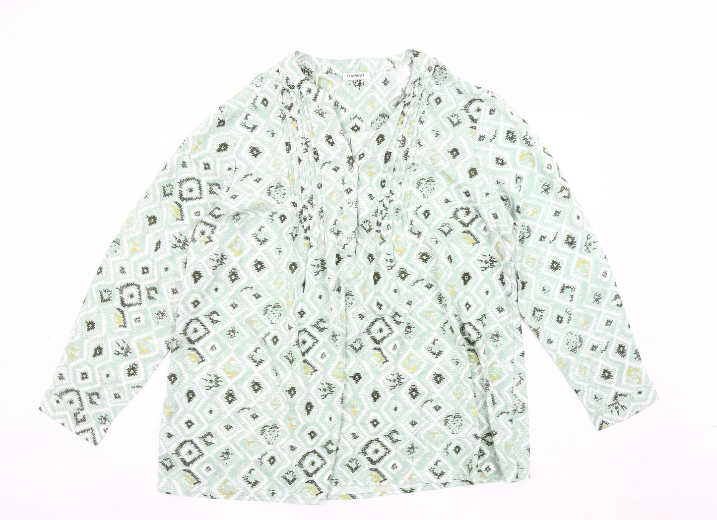 Damart Women's Geometric Print Blouse Size 22