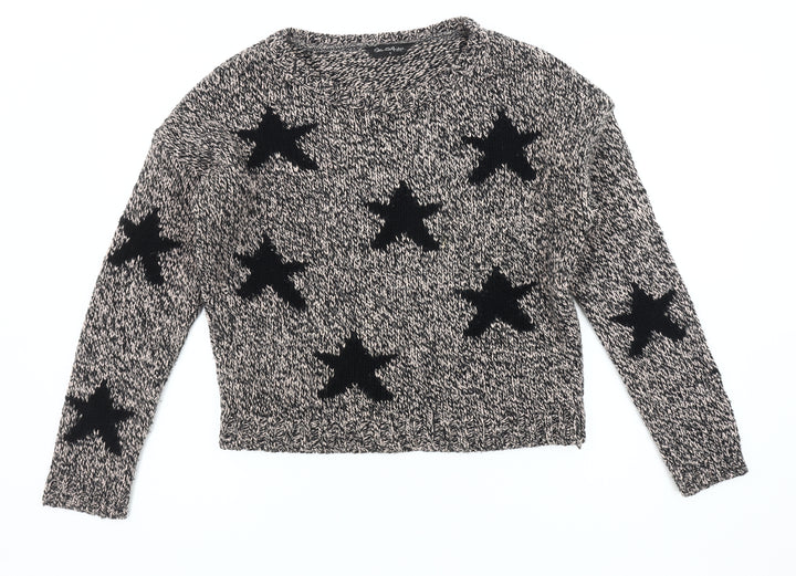 Miss Selfridge Women's Multicoloured Star Pullover Jumper Size 8