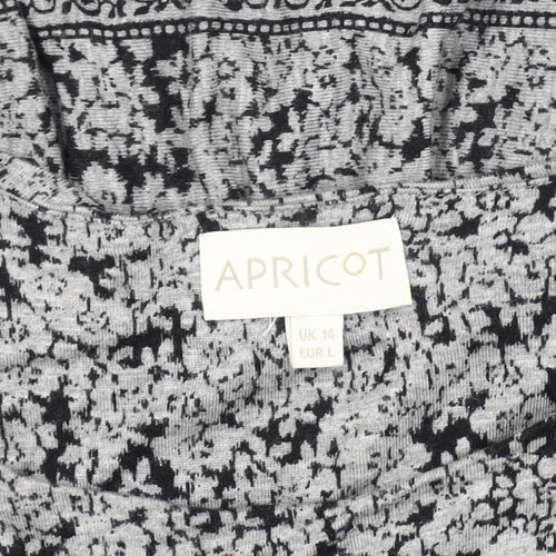 Apricot Women's Black Floral Dress, Size 14, Long Sleeve