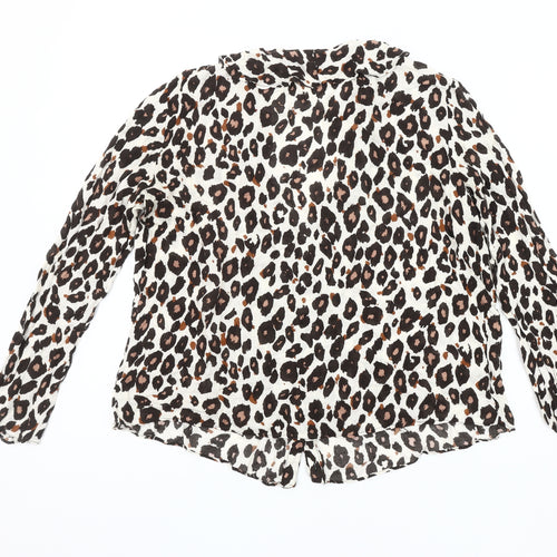 Zara Basic Women's Multicoloured Animal Print Blouse M