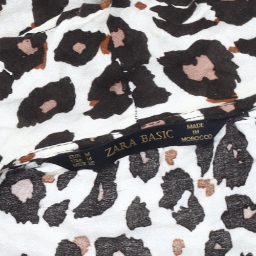 Zara Basic Women's Multicoloured Animal Print Blouse M